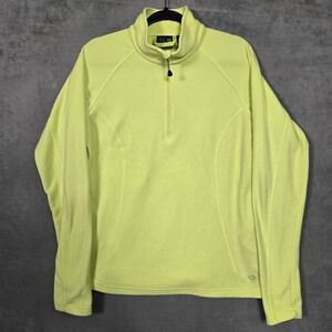 Mountain Hardwear 1/2 Zip‎ Pullover lightweight Fleece Womens Large Yellow